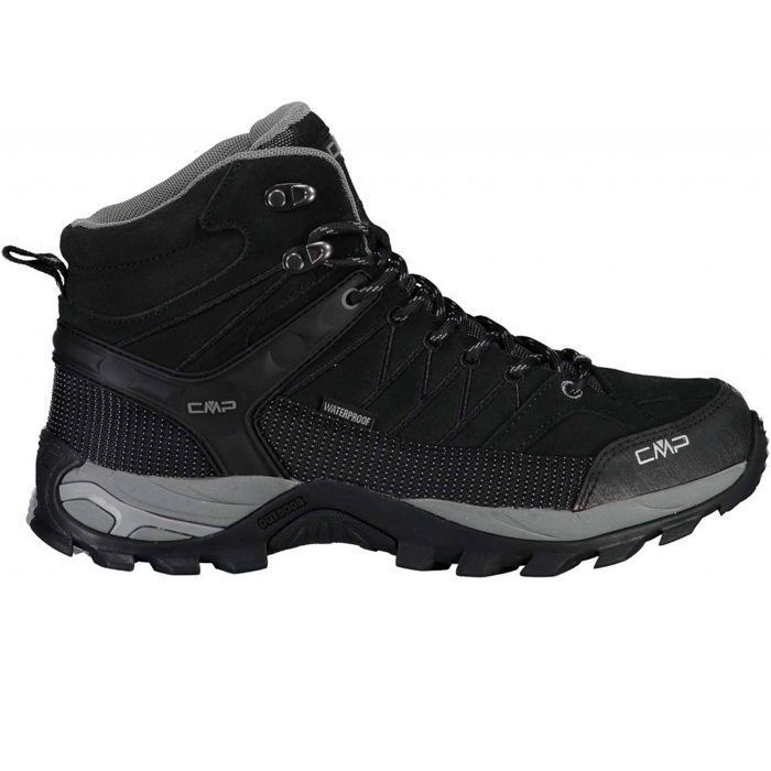 CMP - Rigel Mid Wp Hommes chaussures de randonnée (noir/gris) - 41