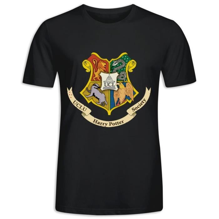 Tee Shirt avec imprimé en UCL Harry Potter Society Clubs Manche Courte T-shirt Homme