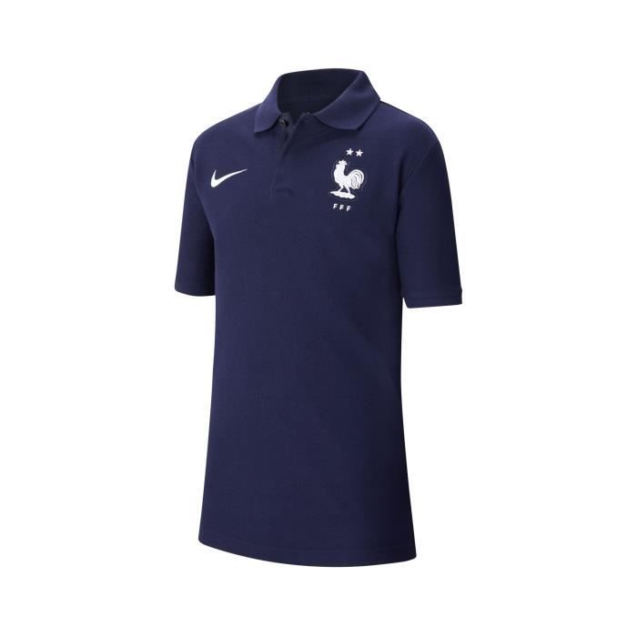 Polo France Bleu Junior 100 % Coton