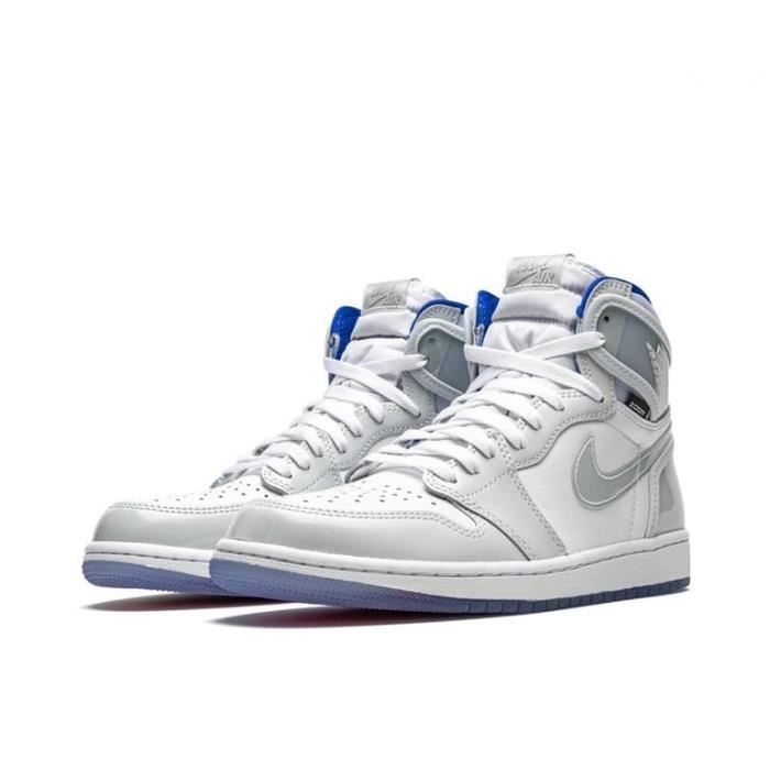 Air Jordan 1 Zoom Racer Blue Chaussures de Sport AJ 1 Pas Cher pour Homme Femme Blue