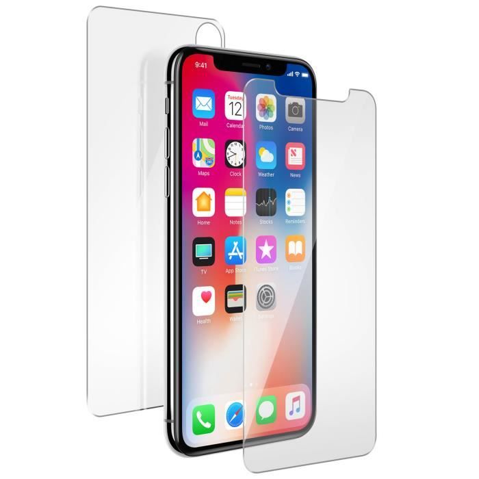 MUVIT Glasskin Verre trempé Avant / Arrière: Apple iPhone X-XS