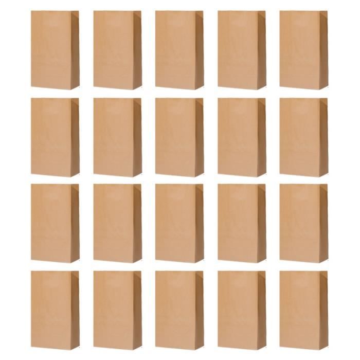 20 pièces sacs en papier Kraft de rangement pour réfrigérateur de pain de cuisson en épaissi pour dortoir SAC PLASTIQUE - CABAS