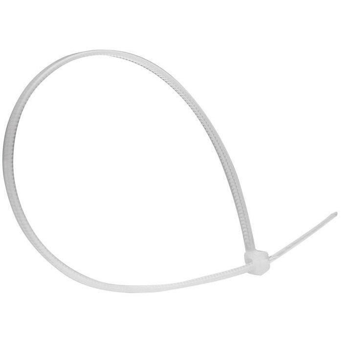 Collier 150x2.5mm blanc 100sc