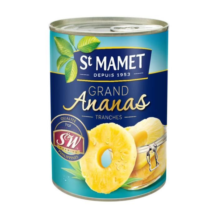 Ananas au sirop tranches 570 e St Mamet