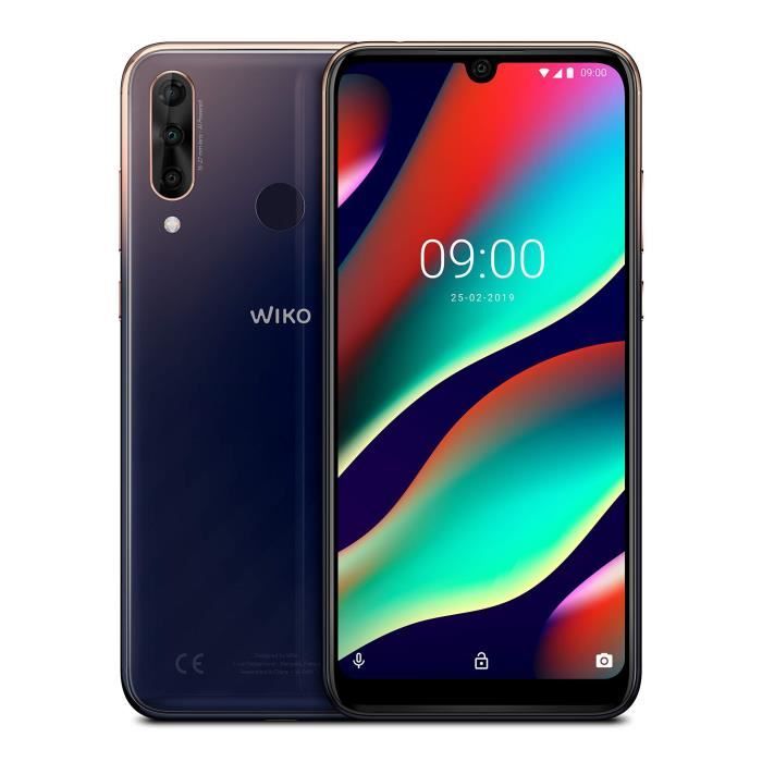 Wiko View3 Pro Smartphone débloqué 4G (Ecran 6, 3 Pouces - 4 Go RAM - 64 Go Stockage - Double Nano-SIM - Android 9 Pie) Nightfall +