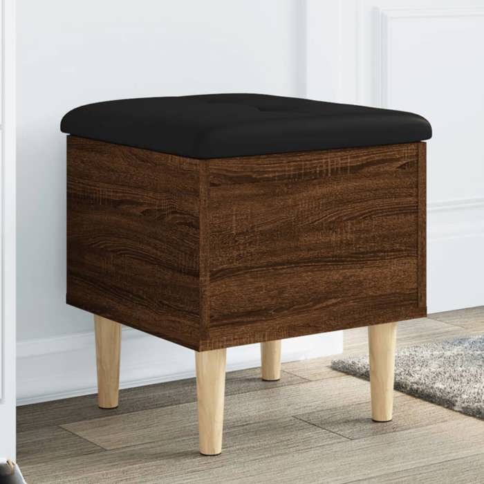 vidaXL Banc de Rangement Coffre avec Couvercle Banc à Chaussures avec Siège Tabouret de Salon Moderne Chêne Marron 835067