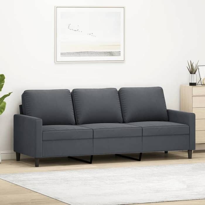 vidaXL Canapé à 3 Places Siège avec Accoudoirs et Dossier Rembourrés Meuble de Salon Salle de Séjour Intérieur Moderne 359210