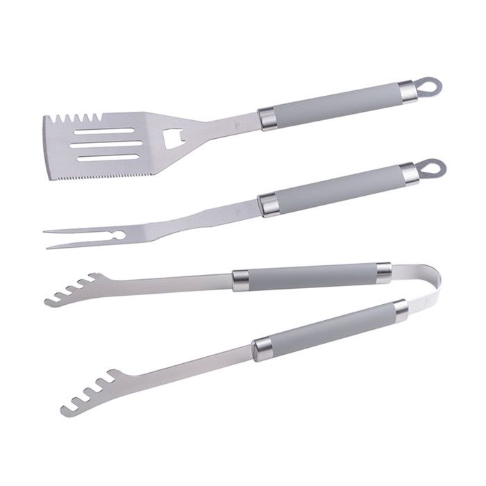 Set daccessoires barbecue Master Grill&Party spatule fourchette pince acier inoxydable MG113