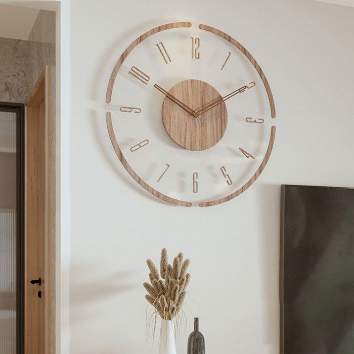 Nouvelle horloge murale originale chinoise, décoration murale simple, rotin créatif, horloge murale circulaire, machine pour hôtel, salon, art