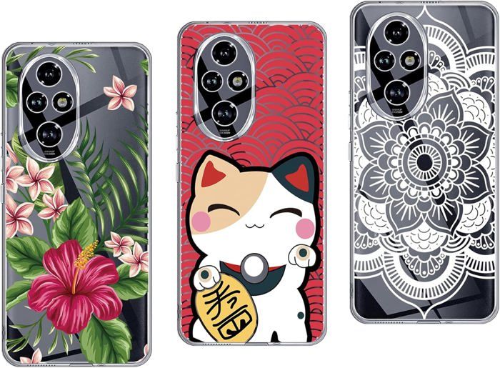 Coque de téléphone Honor 200 Pro 5G Lot de 3 Antichoc Incassable Design en relief