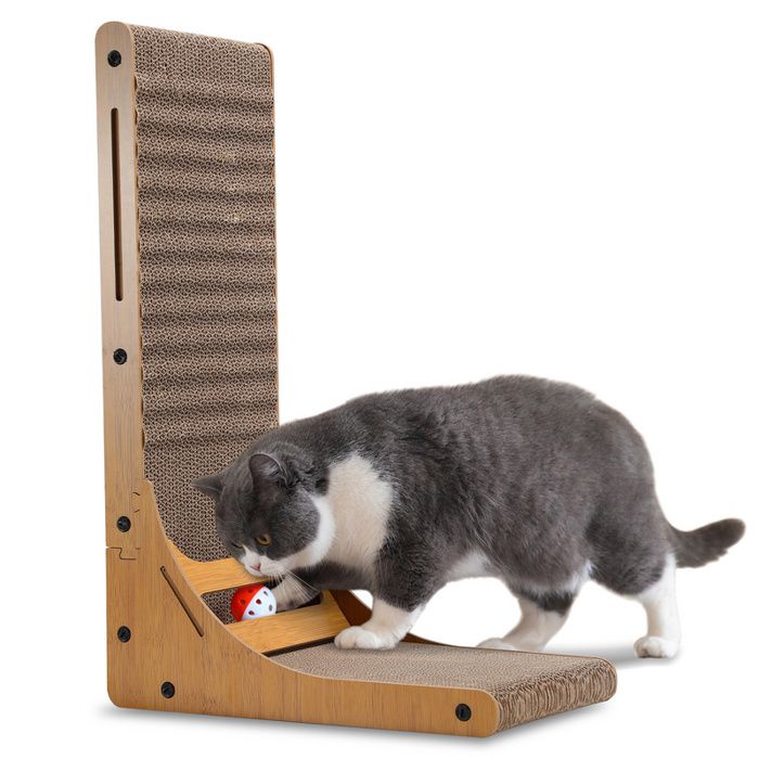 Comparer les prix de Ikodm Griffoir pour chats Tapis à griffer Protection des bords en forme de L Protection murale GRIFFE