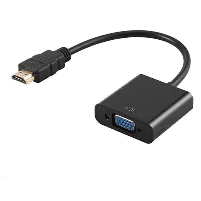 Adaptateur HDMI Mâle Vers VGA Femelle - Convertisseur 1080p Pour PC, Mac, Projecteur - Jembe