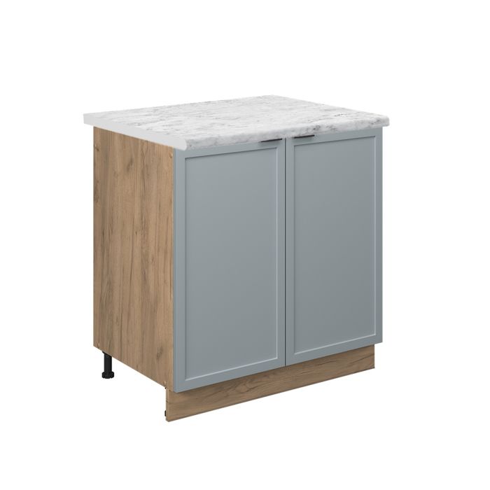 Vicco Meuble Bas Sous-Évier Fame-Line 80 Cm Chêne Doré/Anthracite – Avec Étagère, Sans Plan De Travail