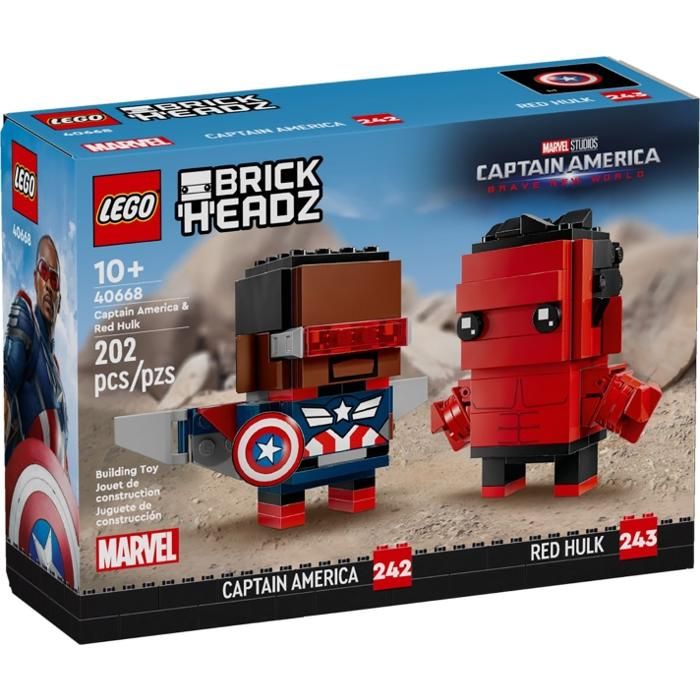 Figurines - LEGO - 40668 - Captain America et Hulk Rouge - 2 Figurines - Pour Enfants à Partir de 10 Ans