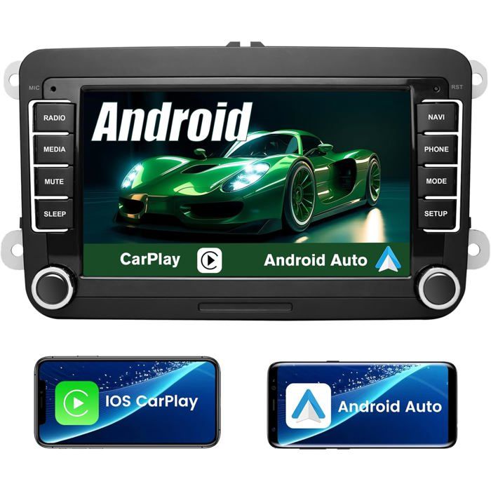 Autoradio 7" écran Tactile HD Avec CarPlay Sans Fil & Android Auto - Compatible IOS/Android, Bluetooth, GPS, Aide Au Stationnement (caméra En Option) - 5