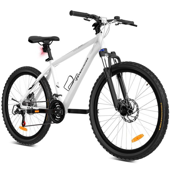 Vélo VTT EVERCROSS TECH EM3 Pneu 26 Aluminium 21 vitesses freins à disque suspension avant – Vélo tout terrain Blanc