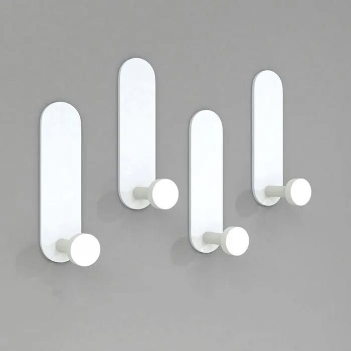 Crochets adhésifs extra forts à coller sur le mur au-dessus de la porte pour accrocher vêtements manteaux peignoirs 4pcs