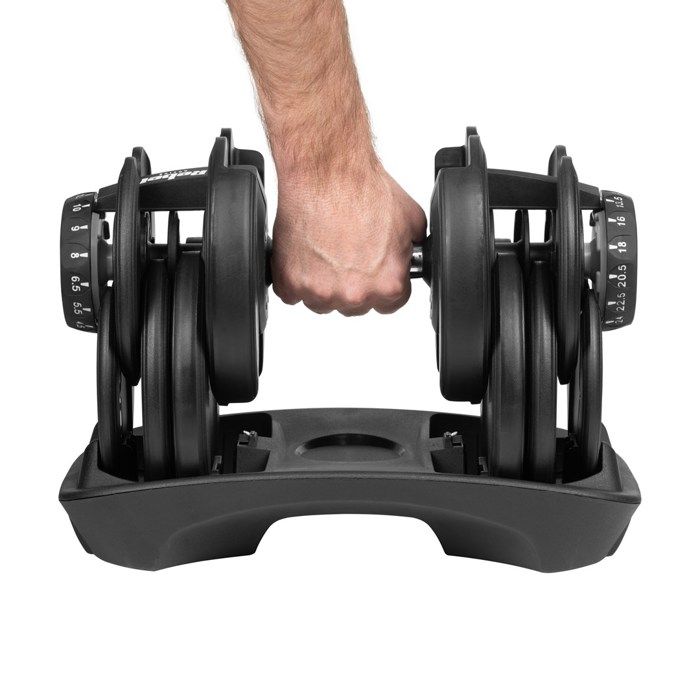 Haltère réglable en fonte - REBEL ACTIVE - RBA-2303 - 25–24 kg - Manche antidérapant - Poignée 11 cm Ø35 mm