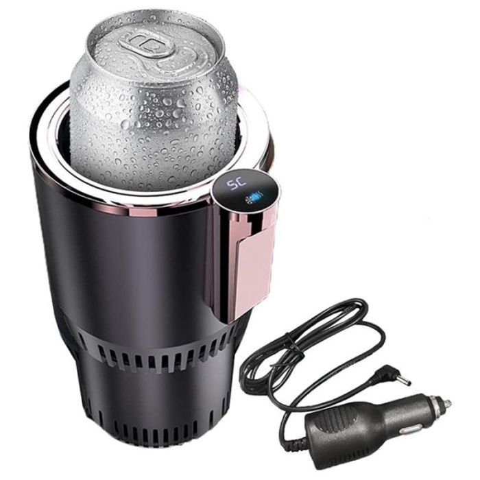 Chauffe-Tasse et Refroidisseur de Voiture Intelligent 2 en 1 Tasse Automatique avec Fonctions de Refroidissement et de Violet