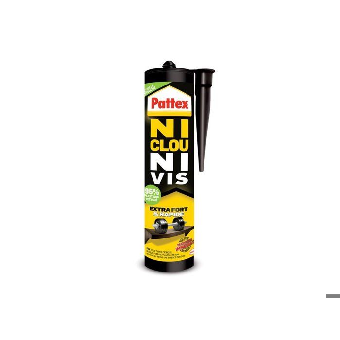 Pattex Colle de fixation - 450 g - Non gélif - Blanc - Multisupport intérieur/extérieur