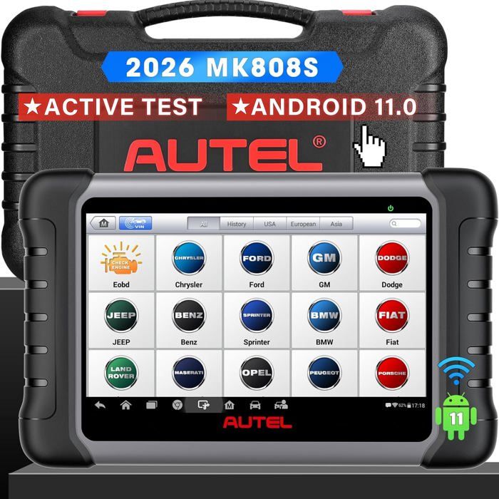 Valise diagnostic OBD2 - AUTEL - Autel MaxiCOM MK808S - Android 11 - 4 Go RAM - Écran tactile 7