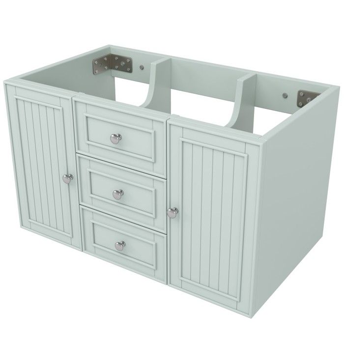 Meuble Vasque-Vert 78.5x46x46.8cm-3 Tiroirs Spacieux-Pour Lavabo Suspendu-Moderne-Pour Salle De Bain