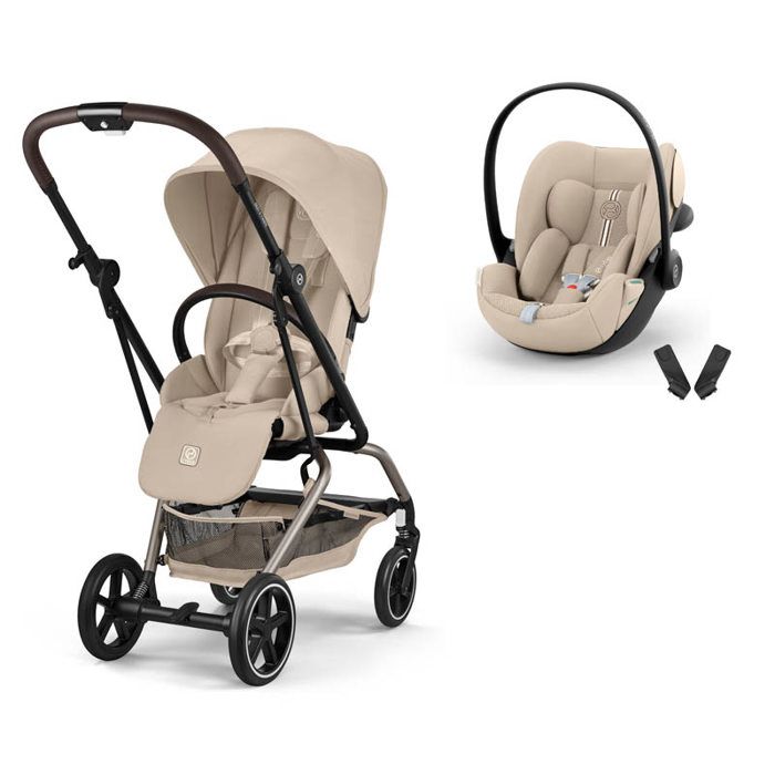 CYBEX - Poussette Duo Eezy S Twist+ 2 + Cloud G3 Plus Almond Beige