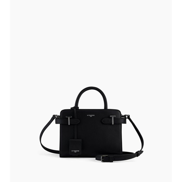 Sac à main - LE TANNEUR - Emilie - Noir - Cuir vachette pleine fleur - 22x11x25 cm Sac à main - LE TANNEUR - Emilie - Noir - Cuir vachette pleine fleur - 22x11x25 cm