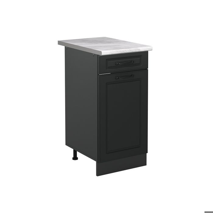 Meuble bas de cuisine R-Line 40cm plan de travail Marbre Anthracite campagne/Anthracite Vicco 61020