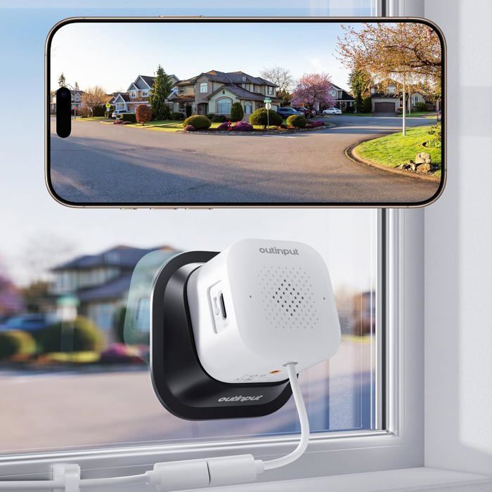 Caméra de fenêtre 3MP 2K caméras de Surveillance 24G et 5GHz avec Support à Angle de Vue réglable Vision Nocturne Couleur par IA