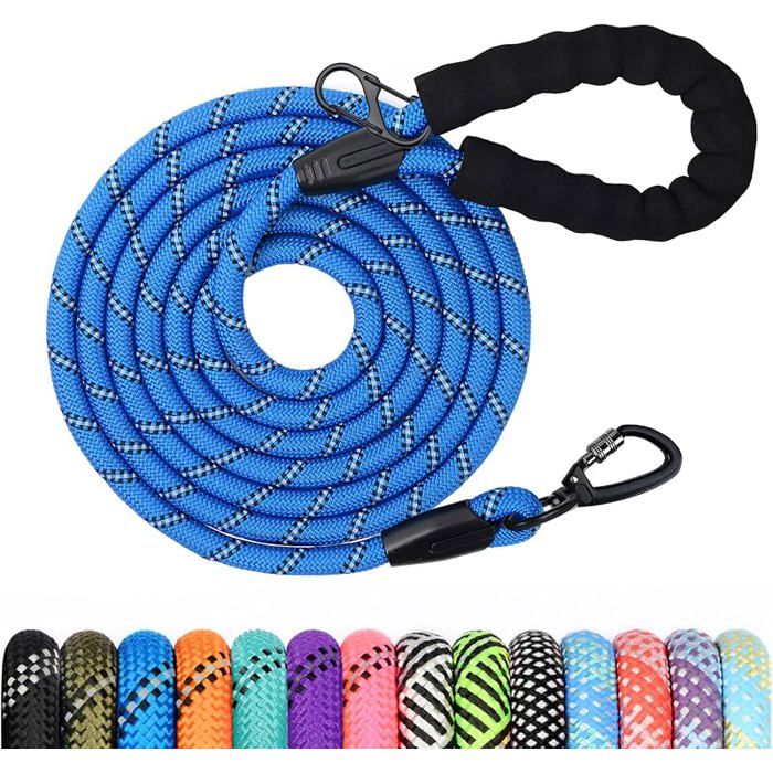 Longe pour Chien12M/ 15M/ 2M/ / 5M/ 10M/ 15M/ 20M/ 30M Laisse de Dressage pour ChienLong Laisse avec Bleu 1.2M * 1.2M *  LAISSE