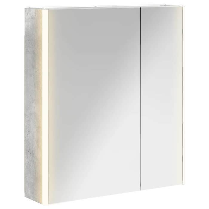 Armoire Miroir de Salle de Bain - vidaXL - Gris béton - 635x155x70cm - bois d’ingénierie - Rangement mural 2752889975