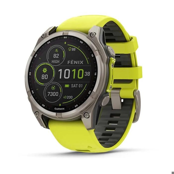 Montre connectée GPS multisport - GARMIN - Fenix 8 Solar - Boîtier titane - Verre saphir 47 mm - Charge solaire 28j