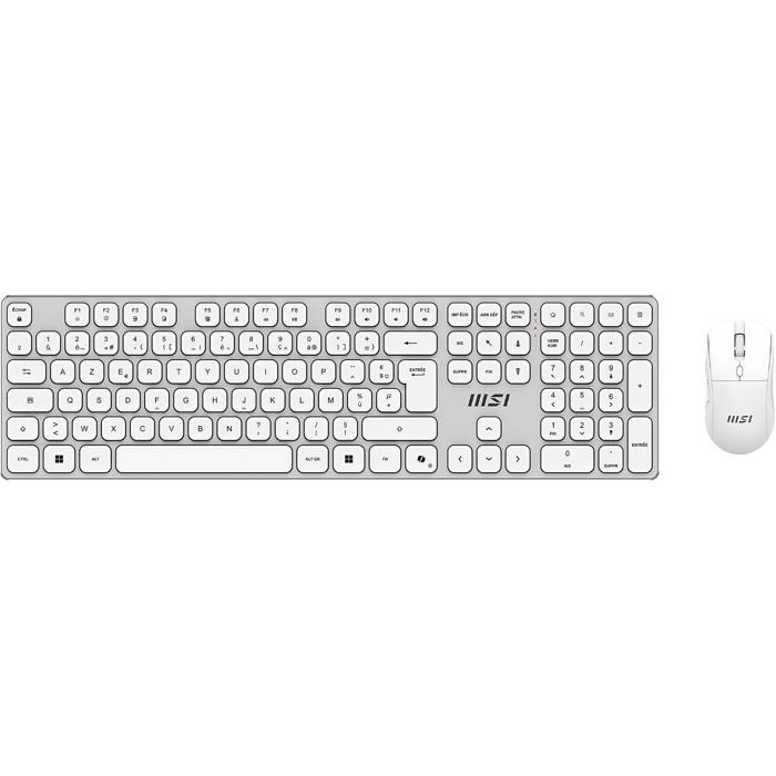 Kit Clavier Et Souris MSI FORGE K210 Wireless Combo – Sans Fil, AZERTY, Rechargeable - vue 10