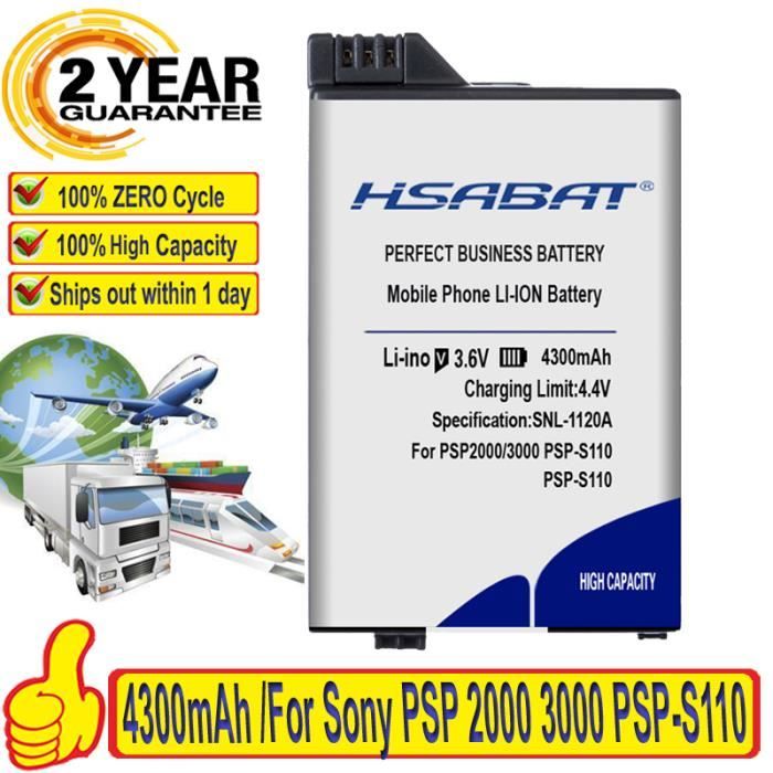 AboutBatteries Batterie Pour Sony PSP Lite, 3.7V, 1200mAh, Li-ION