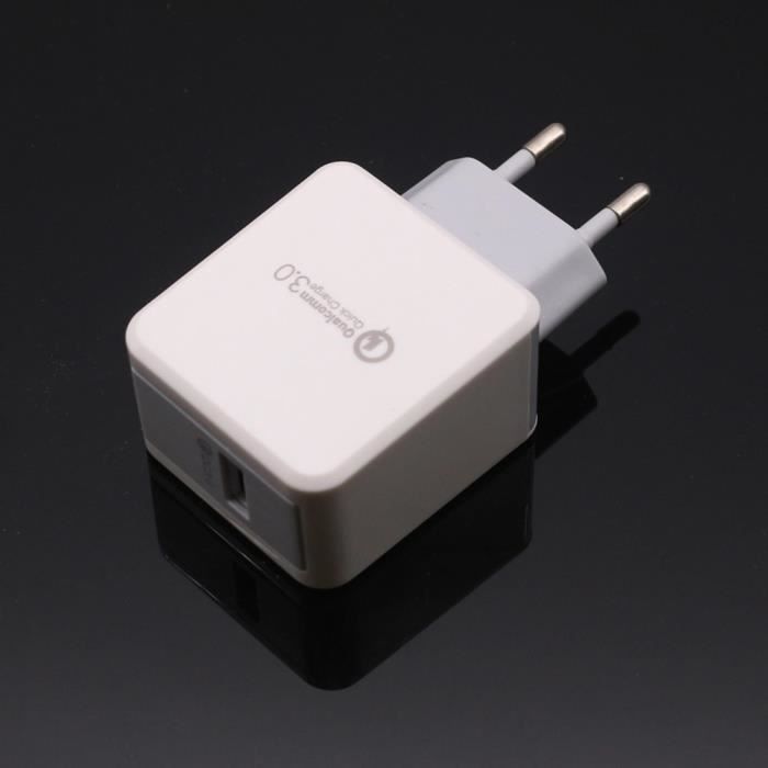 3A QC3.0 Chargeur Rapide USB Simple NXACETN Chargeur De T/él/éphone De Voyage /à Domicile 5V
