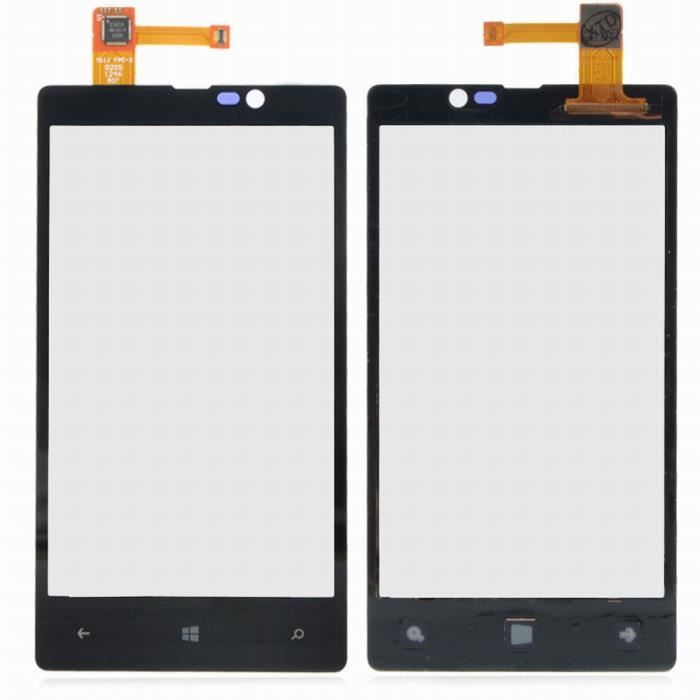 Ecran vitre tactile pour Nokia Lumia 820 noir stickers pré installé outils 