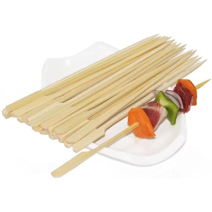 Brochettes En Bois 100 Pièces FSC Certifié – Naturel Pour Barbecue Et Cuisine