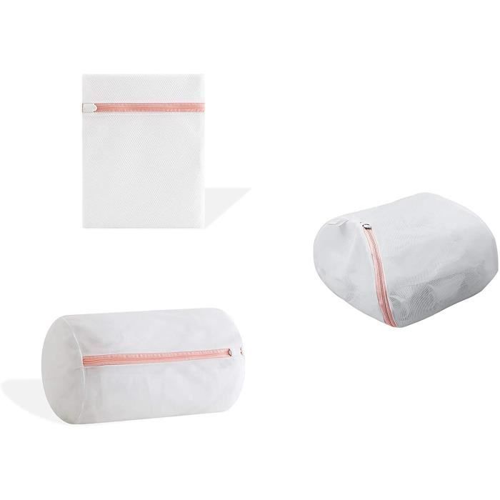 Lot De 3 Filets à Linge Pour Soutien-gorge - 27 X 17 Cm - Fermeture éclair - Tissu Polyester Maille Fine - Protection Machine à Laver, Réutilisable