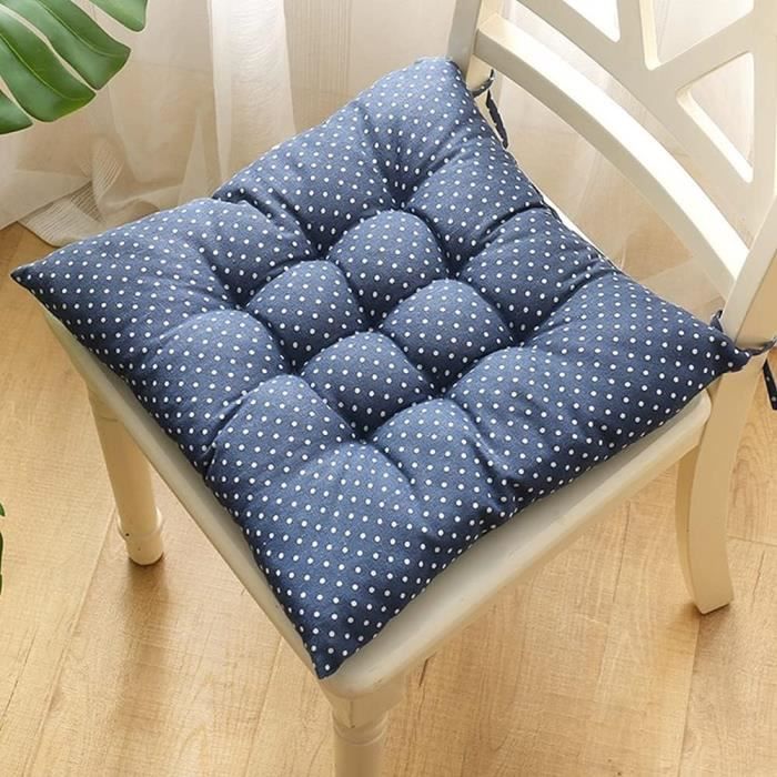 Jeu De 2 Coussins De Chaise De Jardin Intérieur Extérieur, Chickw1 Couleur Unie Confortable Coussins De Siège Avec Sangles De Retenue Pour Salle à Manger Patio Terrasse Office (Rouge,40x40cm