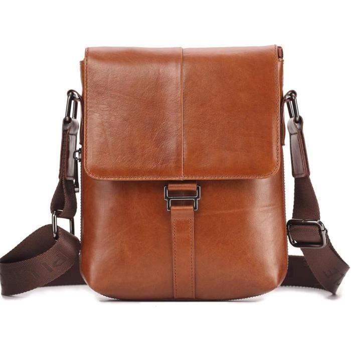 Bandoulière Cuir De Buffle Leabags Premium - Épaulettes Avec Coussin Antidérapant 18x6 Cm