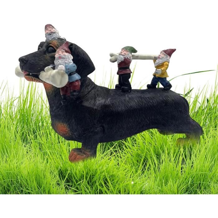 Teckel Bobblehead Pour Tableau De Bord – Tête Qui Hoche En Résine – Décoration Rigolote Pour Voiture Et Bureau