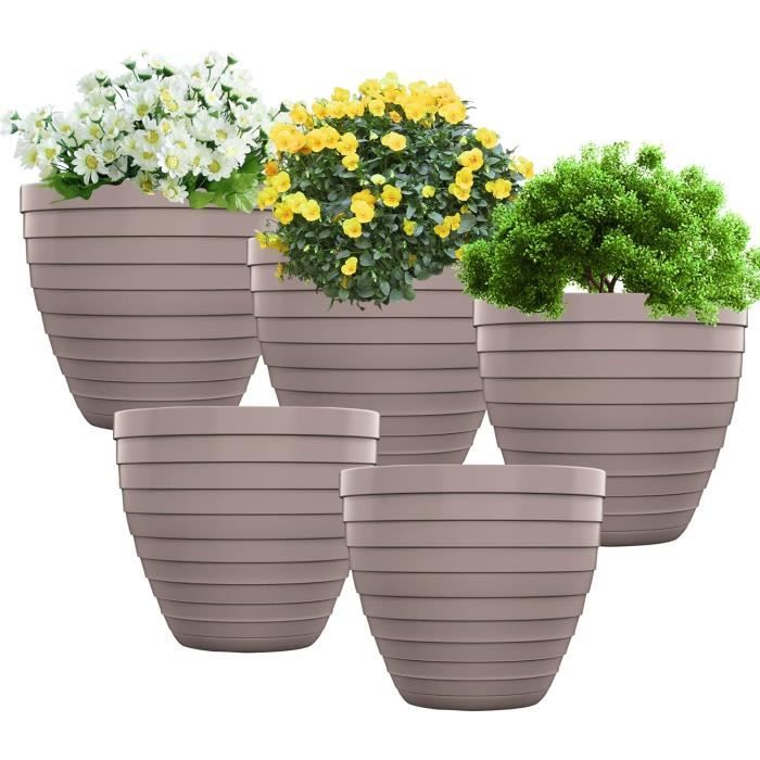 Pots de fleurs décoratifs en relief, pots de fleurs au sol en ciment Pots de fleurs décoratifs en relief, pots de fleurs au sol en ciment