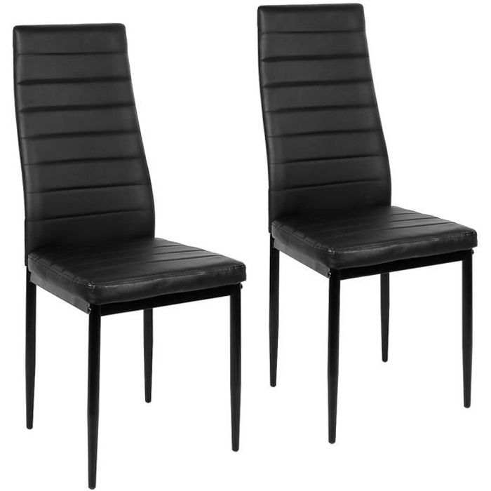 Lot de 2 Chaises de salle à manger Chaises en MétalRétro Chaises Chaises Noir