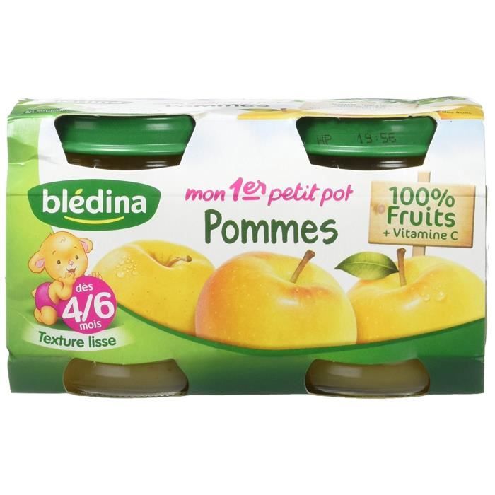 Bledina Compote Bebe Pots Fruits Mon 1er Petit Pot Pommes Des 4 6 Mois 130 G X 2 Lot De 6 Achat Vente Compote Dessert Fruite Bledina Compote Bebe Pots