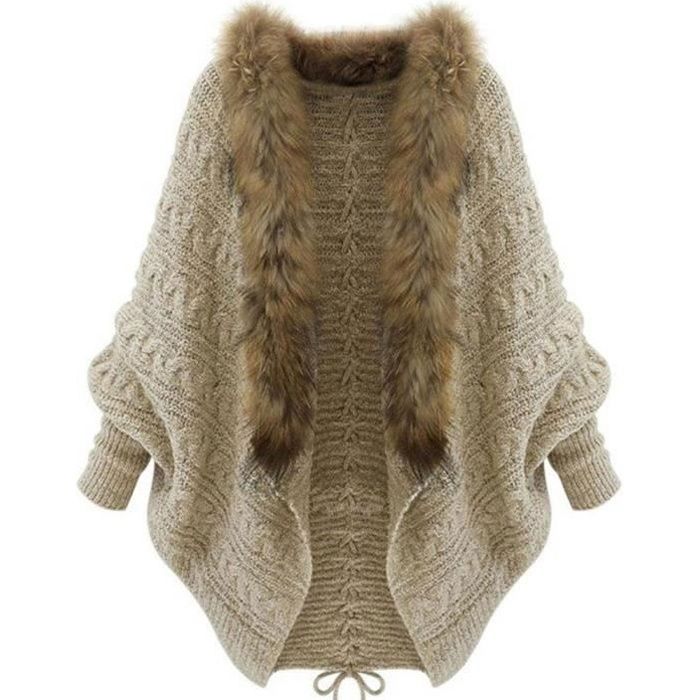 manteau avec fourrure femme pas cher