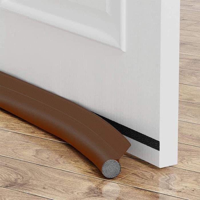 Bas De Porte Anti-Froid 90cm - Boudin Isolant Adhésif Stop Courants D'Air Et Bruit