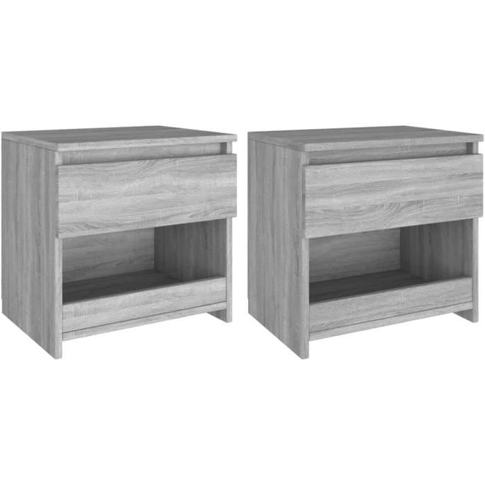 ComfortCove Table de Chevet Lot de 2, Table de Nuit avec 2 Tiroirs, Meuble de Rangement pour Chambre, Style Moderne, Noir ComfortCove Table de Chevet Lot de 2, Table de Nuit avec 2 Tiroirs, Meuble de Rangement pour Chambre, Style Moderne, Noir