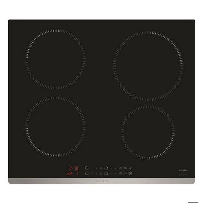 BRANDT Table induction 60 cm 4 foyers BPI1641UX - vue 4