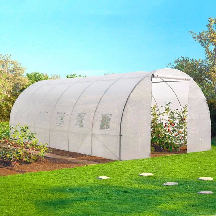 2 x 3,5 m Polytunnel en Acier serre jardin 7 m² poly tunnel Qualité cadre en métal 